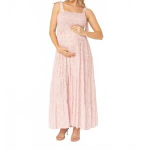 NEW ANGEL MATERNITY floral maternity dress in pink